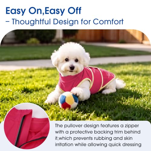 Skin Friendly Anxiety Vest Jacket for Dogs from Storms & Firework (Rosered / X-Large(Chest Girth:35.0"))