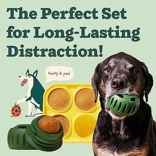 Pupsicle Dog Treat Toy with Silicone Treat Tray for Dogs 25 (Large Pupsicle + Treat Tray)