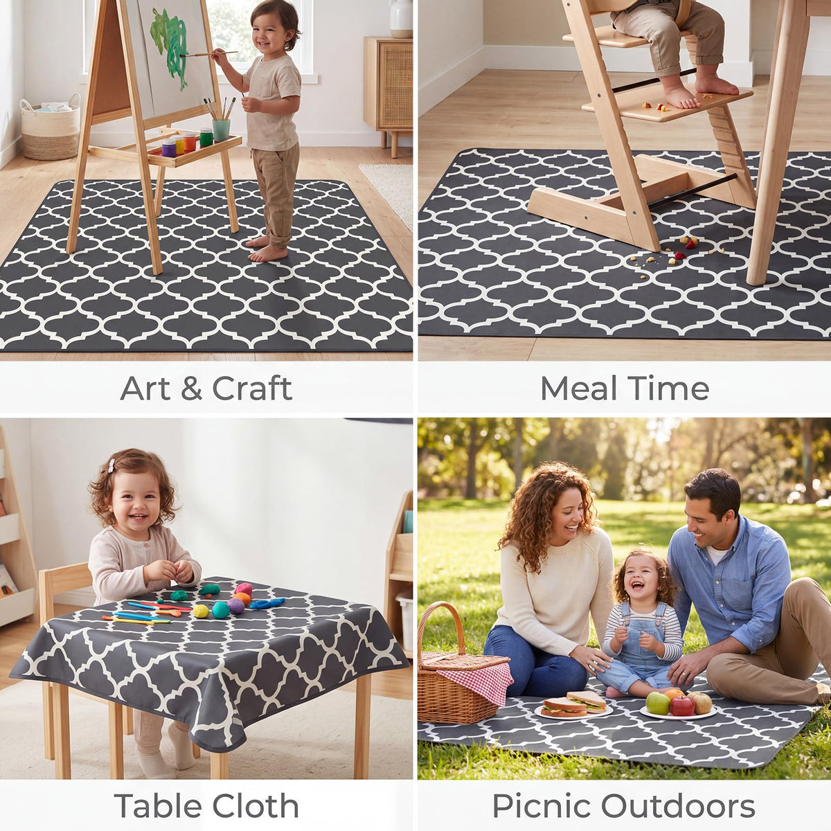 Splat Mat for Under High Chair (Lattice)