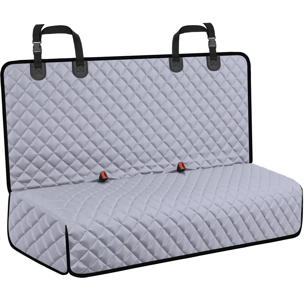 Dog Car Seat Cover for Back Seat (Light Gray / Medium (52" W x 49" L))
