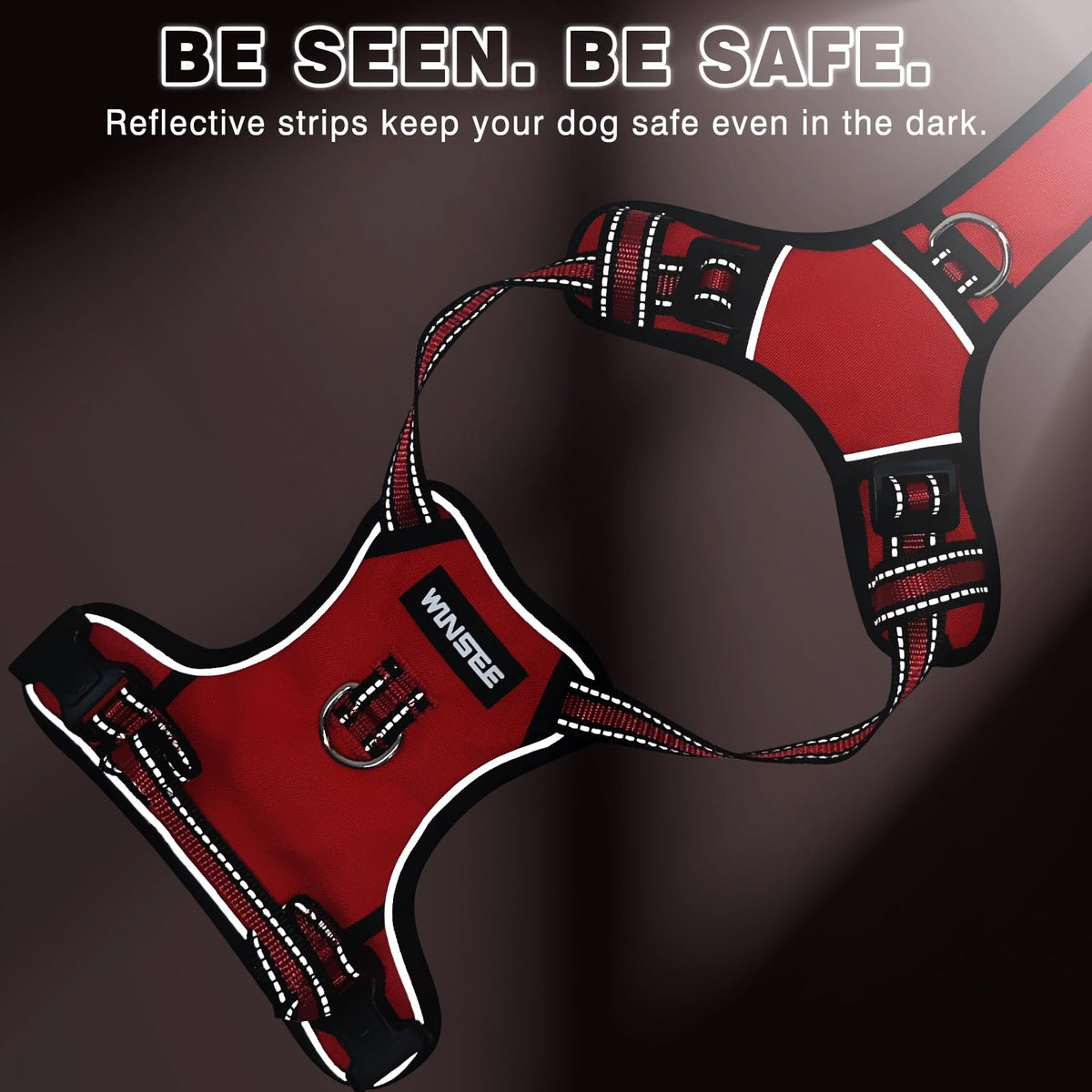 Dog Harness No Pull (Large / Red)