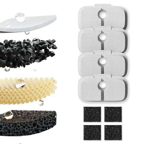 Cat Water Fountain Filter Replacement (White / 4 Filters)