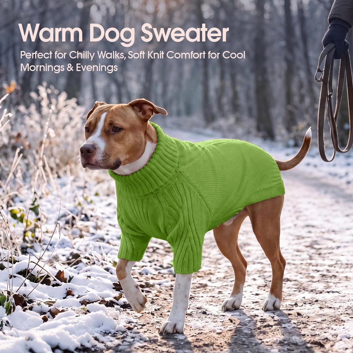 Turtleneck Dog Sweater (Grass Green / Medium)