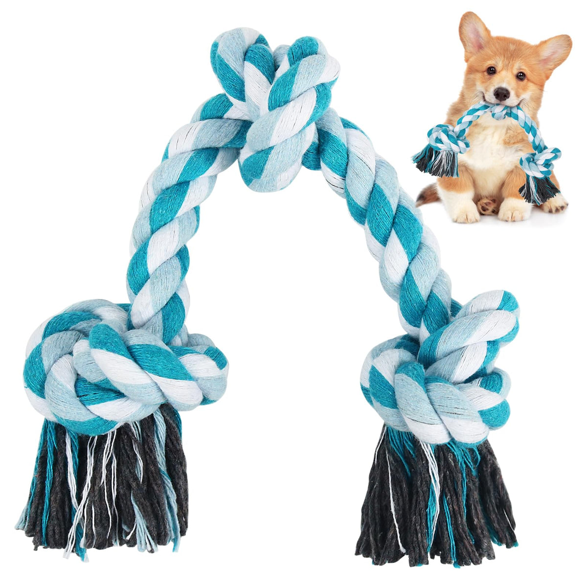 Dog Rope Toy Rope Toys for Dogs (Small / Blue)