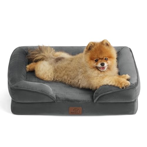 Small Orthopedic Dog Bed (Dark Grey / 24"l X 18"w X 6"th)