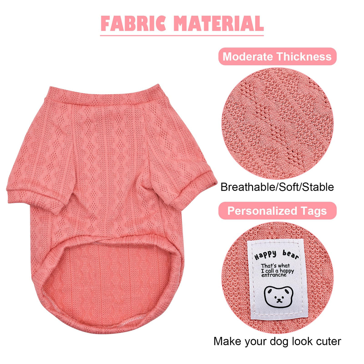4 Pack Dog Knitted Sweater Dog Clothes for Small Medium Dogs (Small)