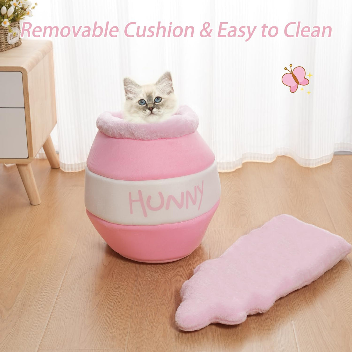 Honey Pot Cat Cave Bed (Pink)