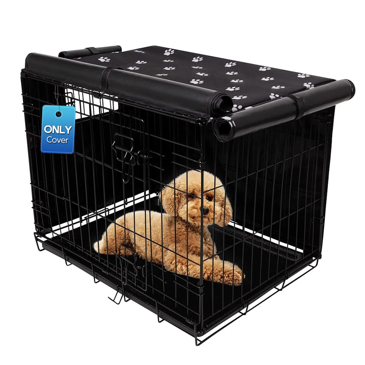 Dog Crate Cover for Wire Cages 24 30 36 42 48 Inch Outdoor Pet Kennel Cover Machine Wash & Dry (48.0"L x 30.0"W x 33.0"H)