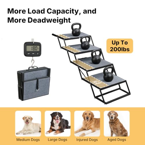 Foldable Dog Steps for Car SUV (Extra Wide 20"W)