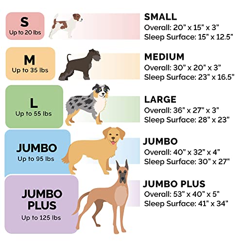 Orthopedic Dog Bed for Large Dogs w (Jumbo / Orion Blue)