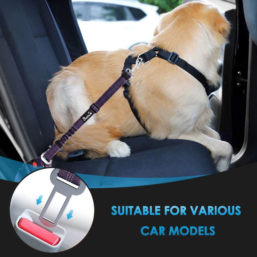 Dog Seat Belt for Car (J.Purple)