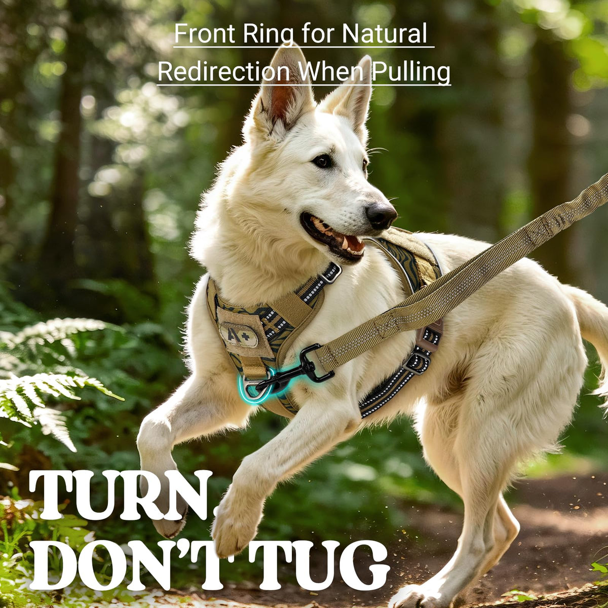 Tactical Dog Harness for Large (Brown Desert / Medium)