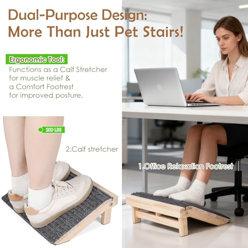 Foldable Dog Ramp for Stairs (Foldable / 2 PACK-FLD 13.8"Lx10.2"Wx4.3"H)