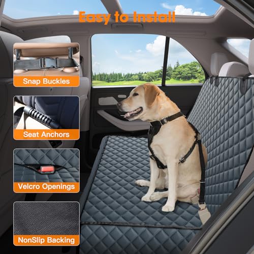 Dog Car Seat Cover (Grey / 53"W x 47"L)