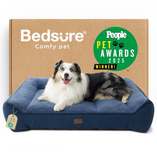 SupportMax® Extra Thick Orthopedic XL Dog Beds Large Sized Dog (Night Blue / 42"l X 30"w X 9.5"th)