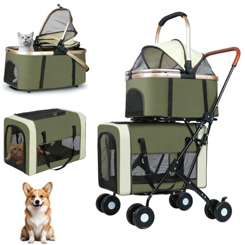 Double Pet Stroller (Green)