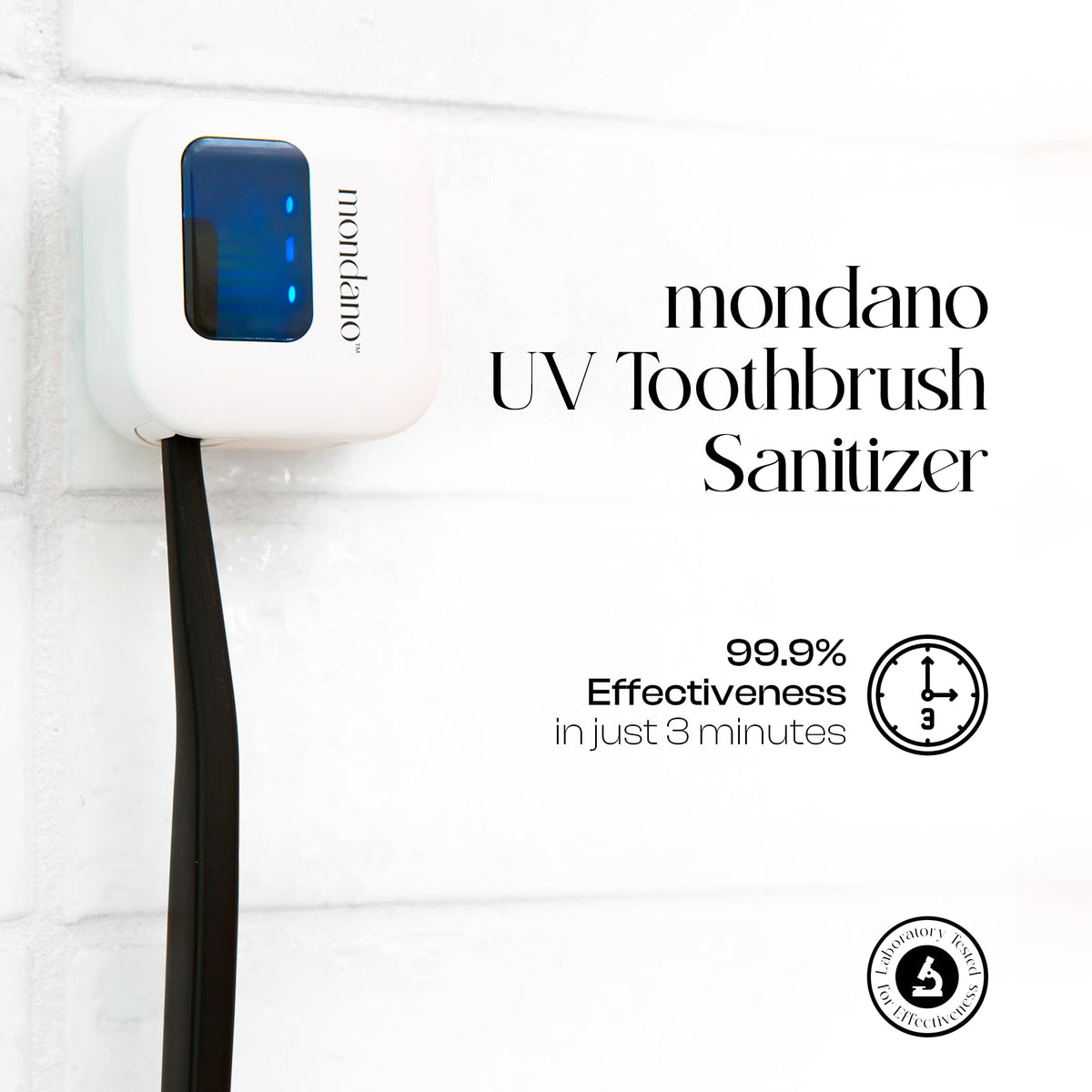 UV C Toothbrush Sanitizer and Holder (Frost White)