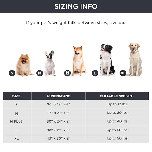 ComfyFleece® Cute Dog Bed for Small Dogs & Cats Washable (20.0"L x 19.0"W x 6.0"Th / Cream)