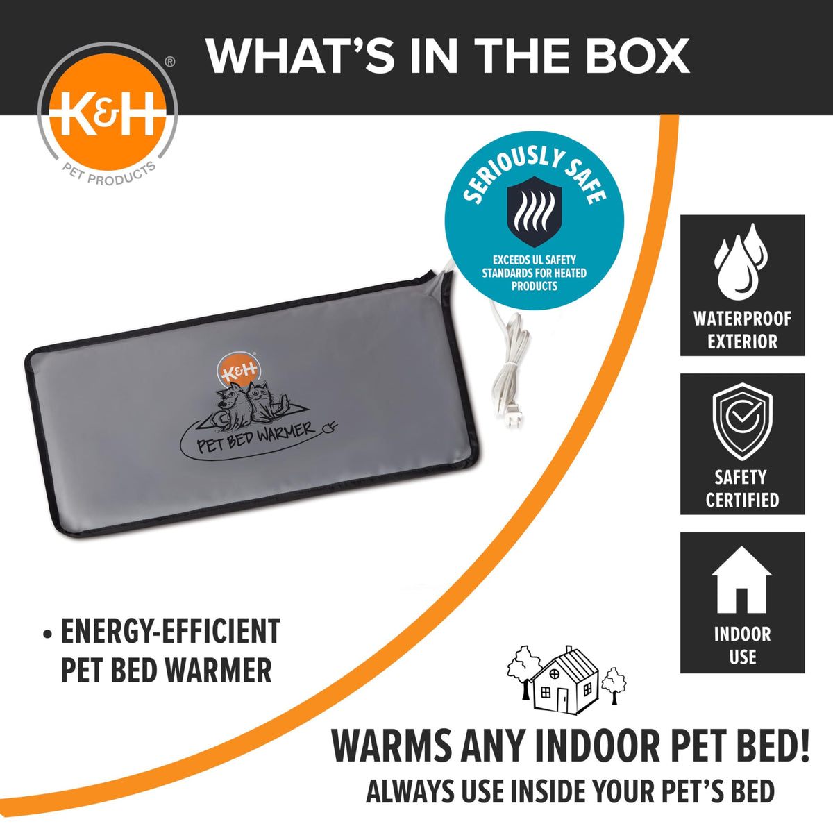 K&H Pet Bed Warmer (Gray / Large)