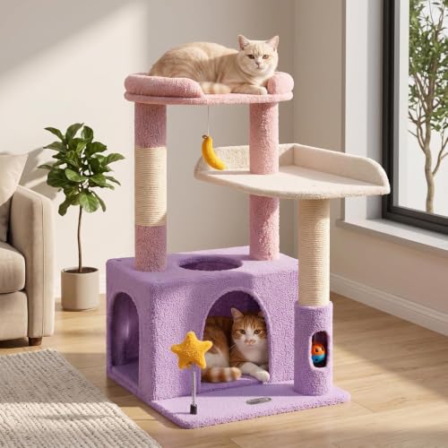 Small Cat Tree for Kittens (Moonlit Violet / Small 30")