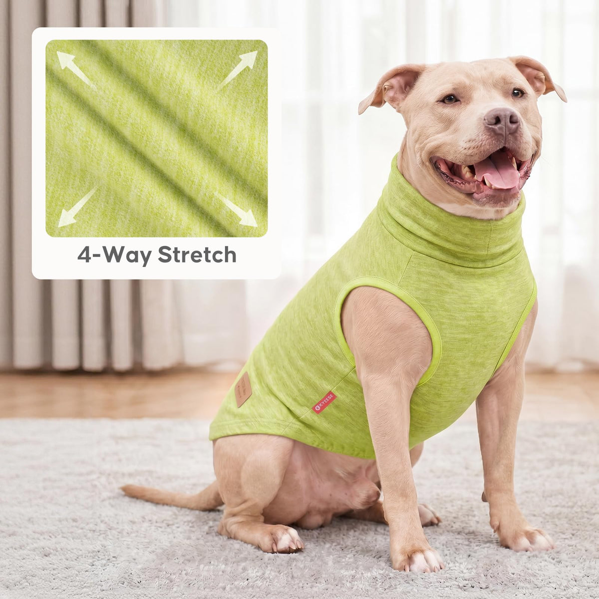 2Pack Dog Sweater for Large Dogs Soft Pet Coats Fleece Sweatshirt (XX-Large (32-55lbs) / 4# Stripe+Green)