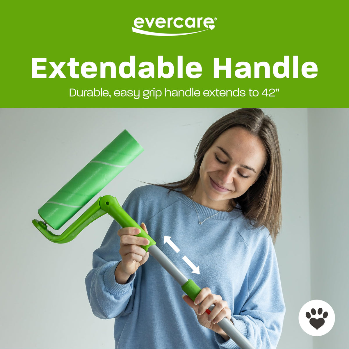 Easy Store Mega 25 Layer Extended Handle Pet Lint Roller (Extended Handle / 25 Sheet)