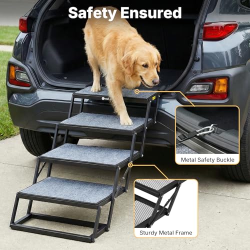 Foldable Dog Steps for Car SUV (Extra Wide 20"W)