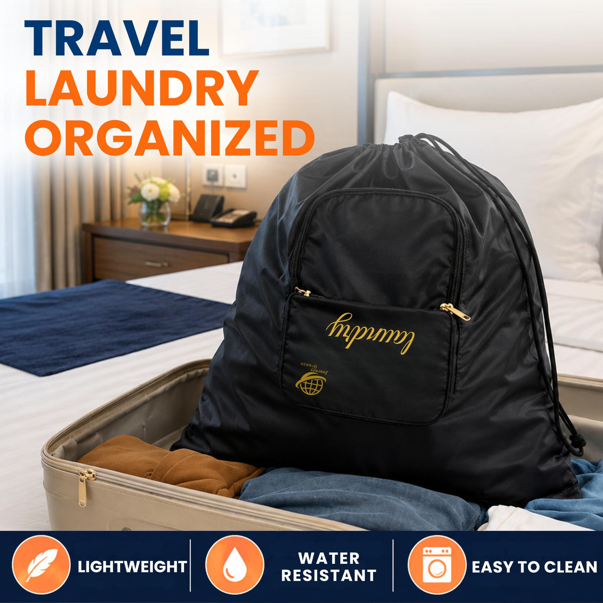 Travel Laundry Detergent Sheets and Foldable Travel Laundry Bag (Pocket Sheets (50) + Laundry Bag)