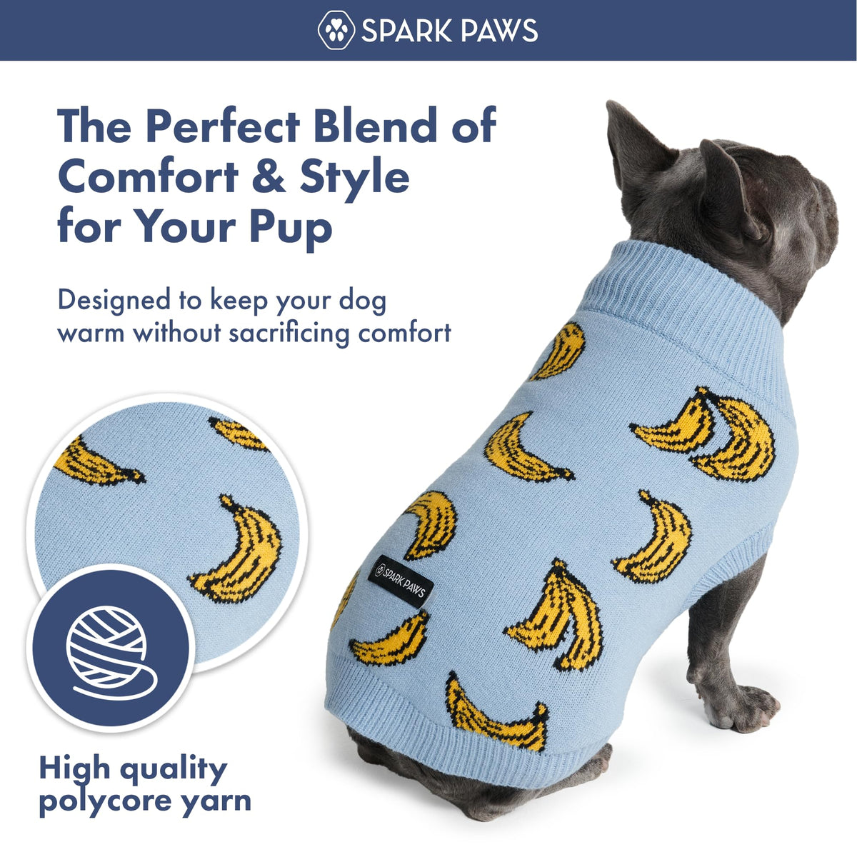 Knit Dog Sweater (Banana / X-Large)