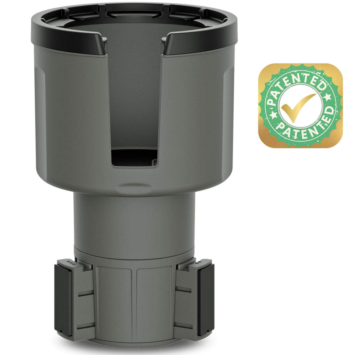 Car Cup Holder Expander (Holds 18-40 oz (Standard Base) / Gray)