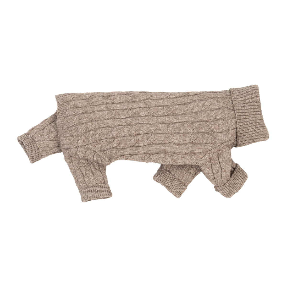 Turtleneck Chunky Knit Dog Sweater (XX-Large / Grey)