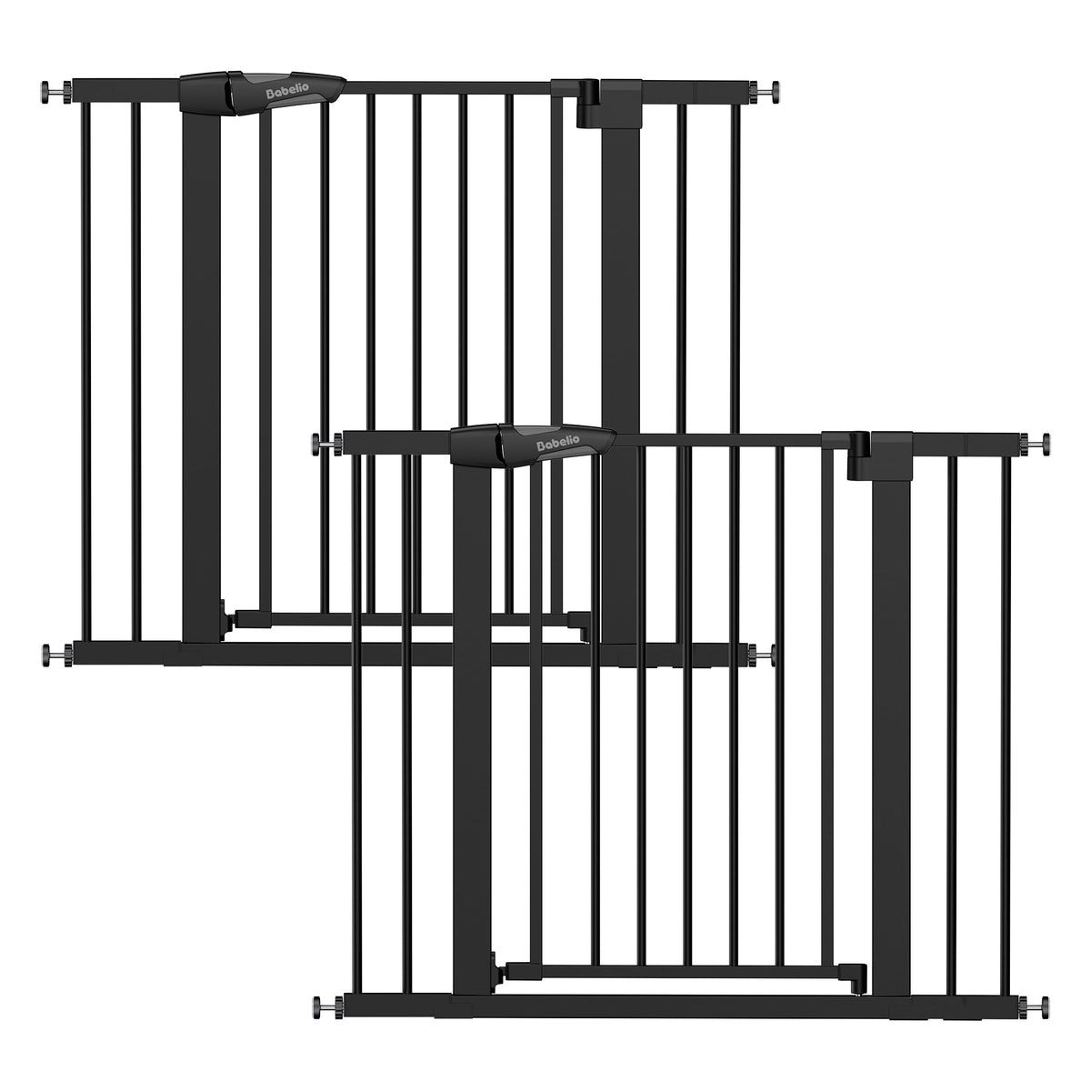 26 40" Pressure Mounted Baby Gate for Stairs (Black / 30"Tall 26"-40" Wide(2 Pack))