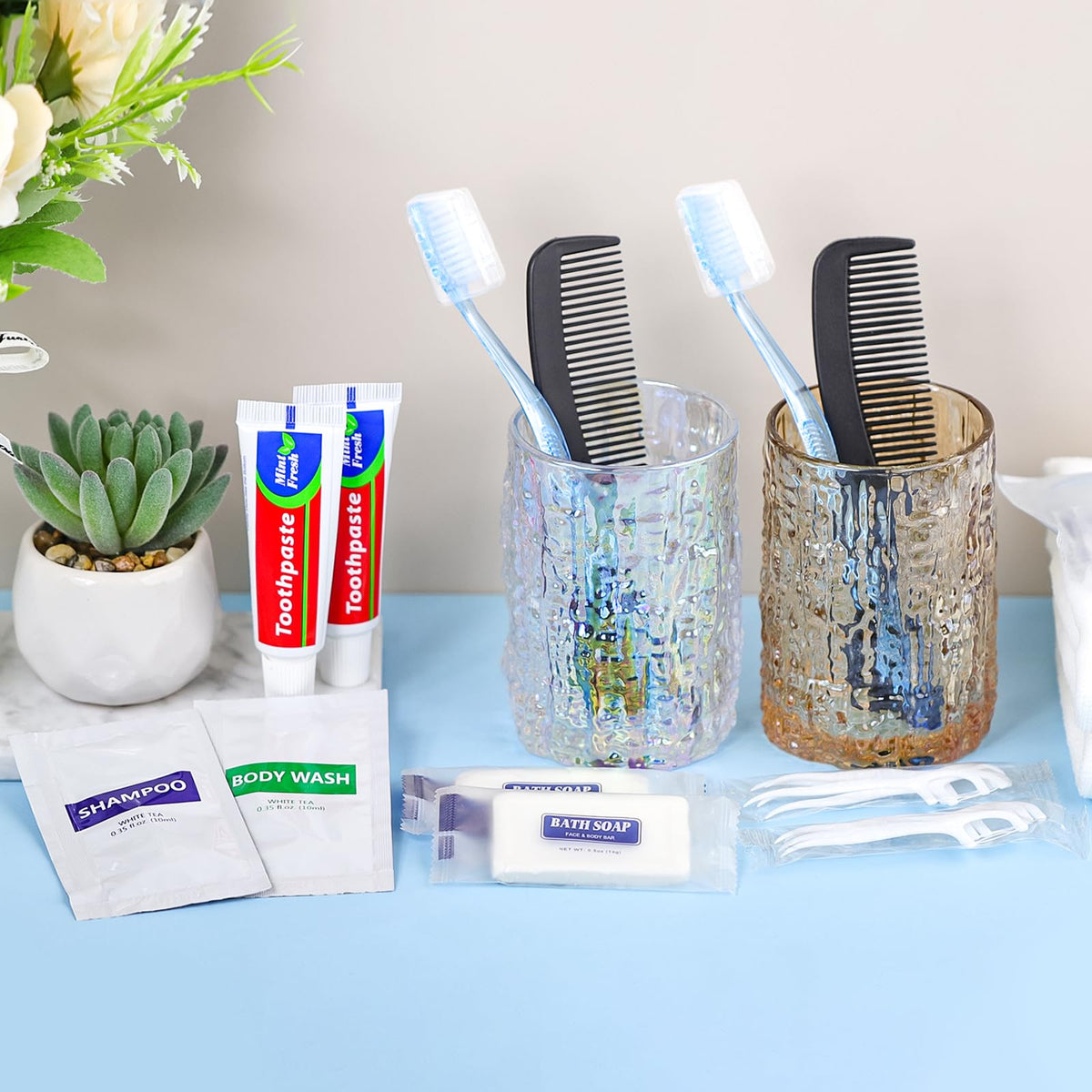 50 Sets Bulk Hygiene Kits for Homeless (Pack of 50)