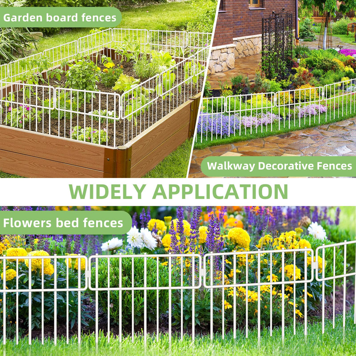 Animal Barrier Fence (White / 30 Panel, 32.3Ft)