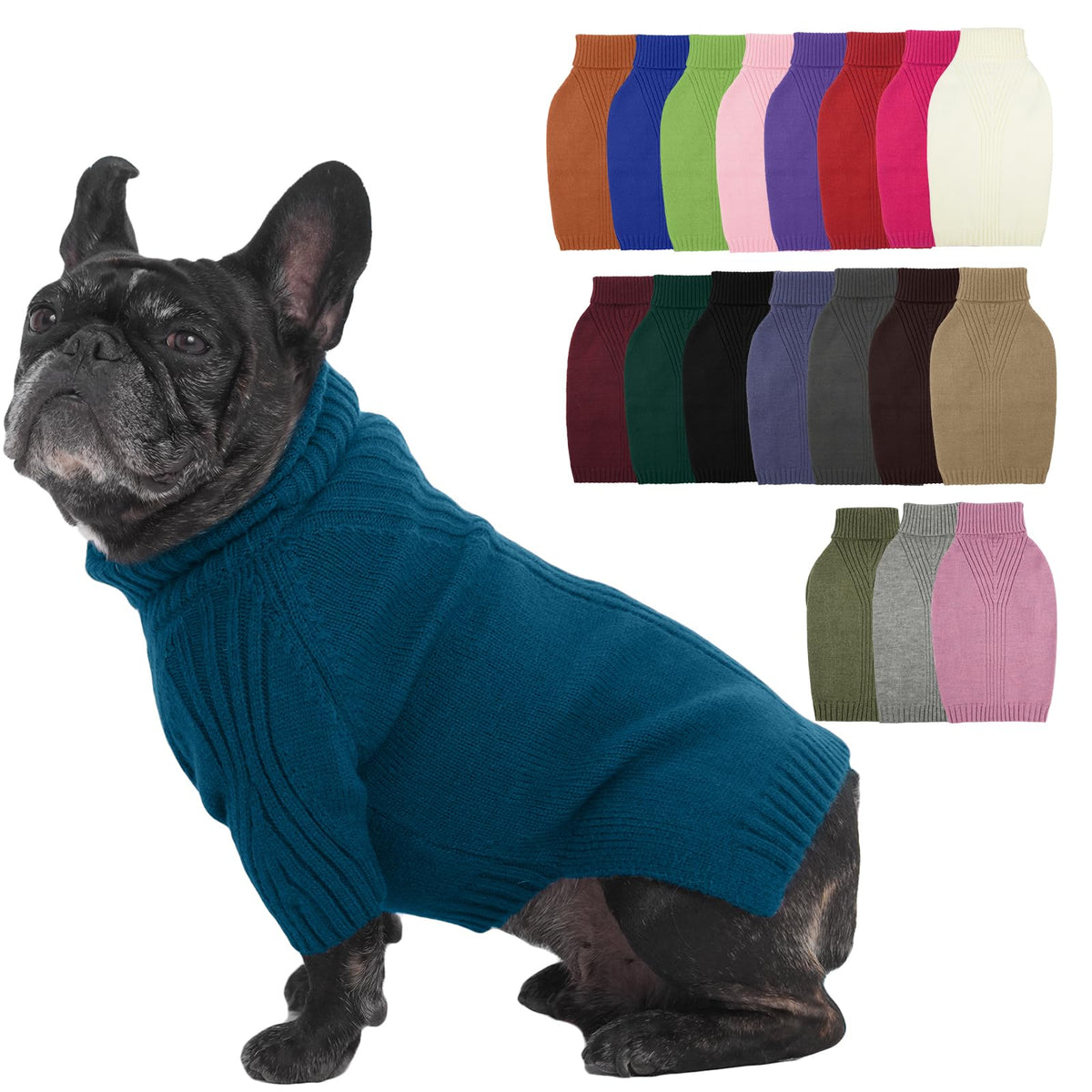 Small Dog Sweater (Peacock Blue / Large)