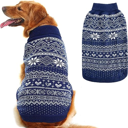 Dog Sweater Argyle (Medium/Large / Blue)