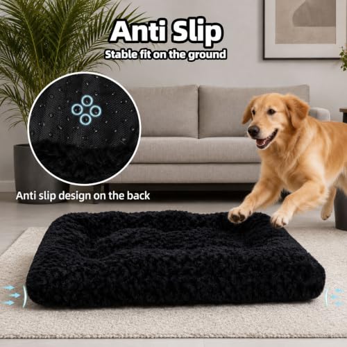Dog Bed Large Size (Black / 35"L x 23"W x 4"Th)