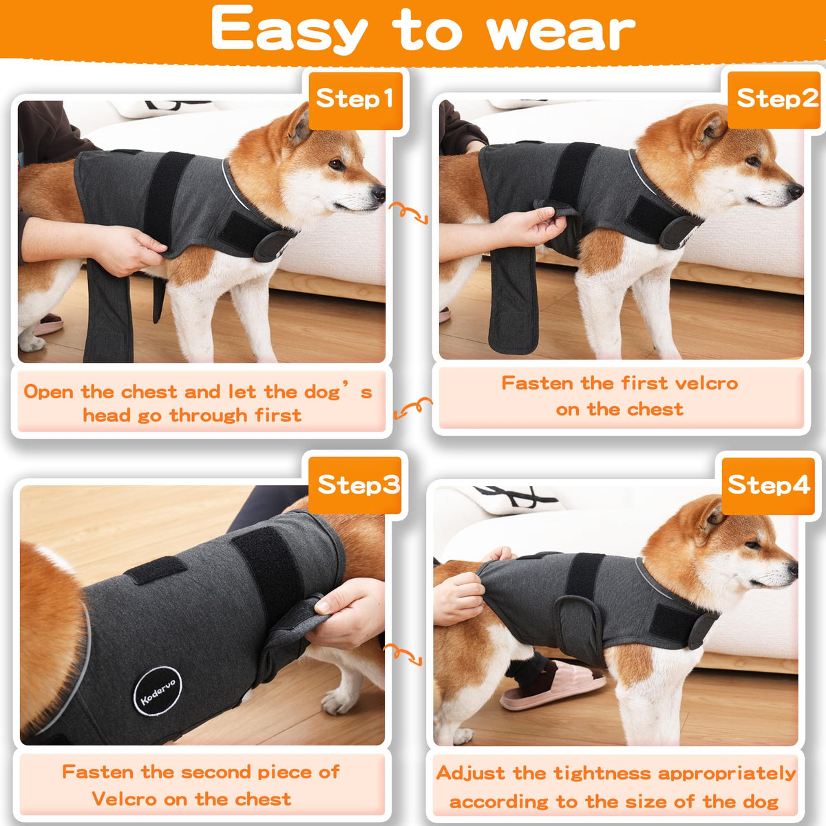 Dog Anxiety Jacket (XX-Large / Light Grey)