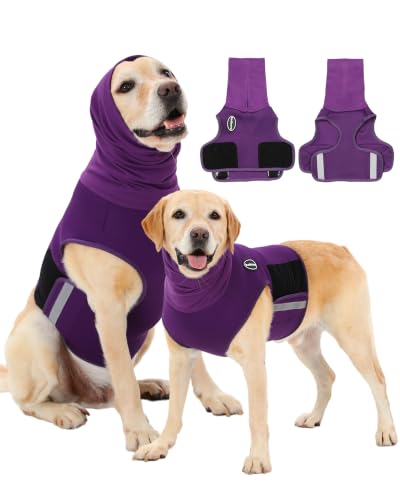 Dog Anxiety Vest with Hood (Purple / XX-Large)