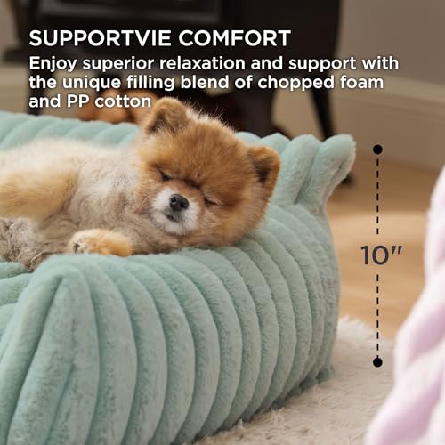 ComfyFleece® Shown on TV Cute Dog Couch for Medium Dogs (36x27x10" / Garden Green)
