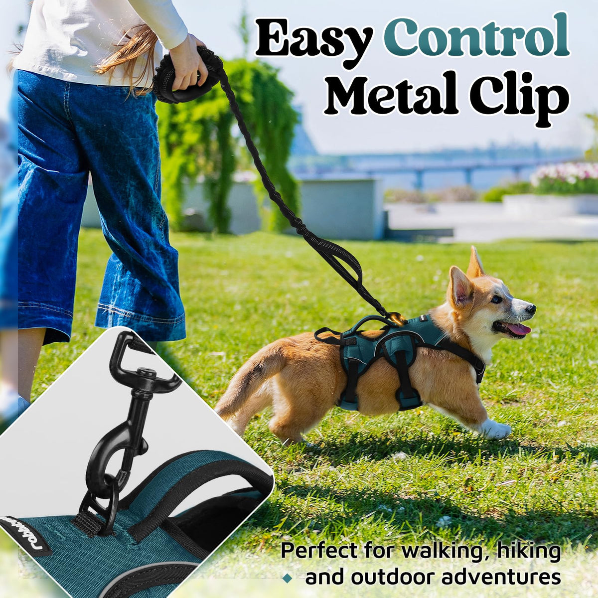 Escape Proof Dog Harness for Small (Dark Green / Small)
