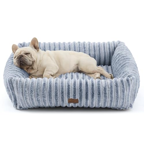 ComfyFleece® Cute Dog Bed Medium Large Size Dog (30.0"L x 24.0"W x 8.0"Th / Blue Indigo)