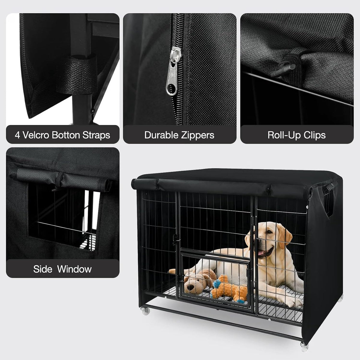 30 Inch Dog Crate Cover for Heavy Duty Dog Cages 900D Oxford (30"L x 19"W x 21"H)