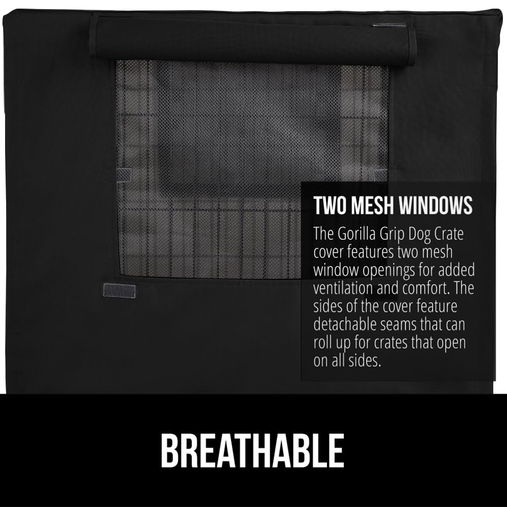 Dog Crate Covers (Black / 36" X 23" X 25")