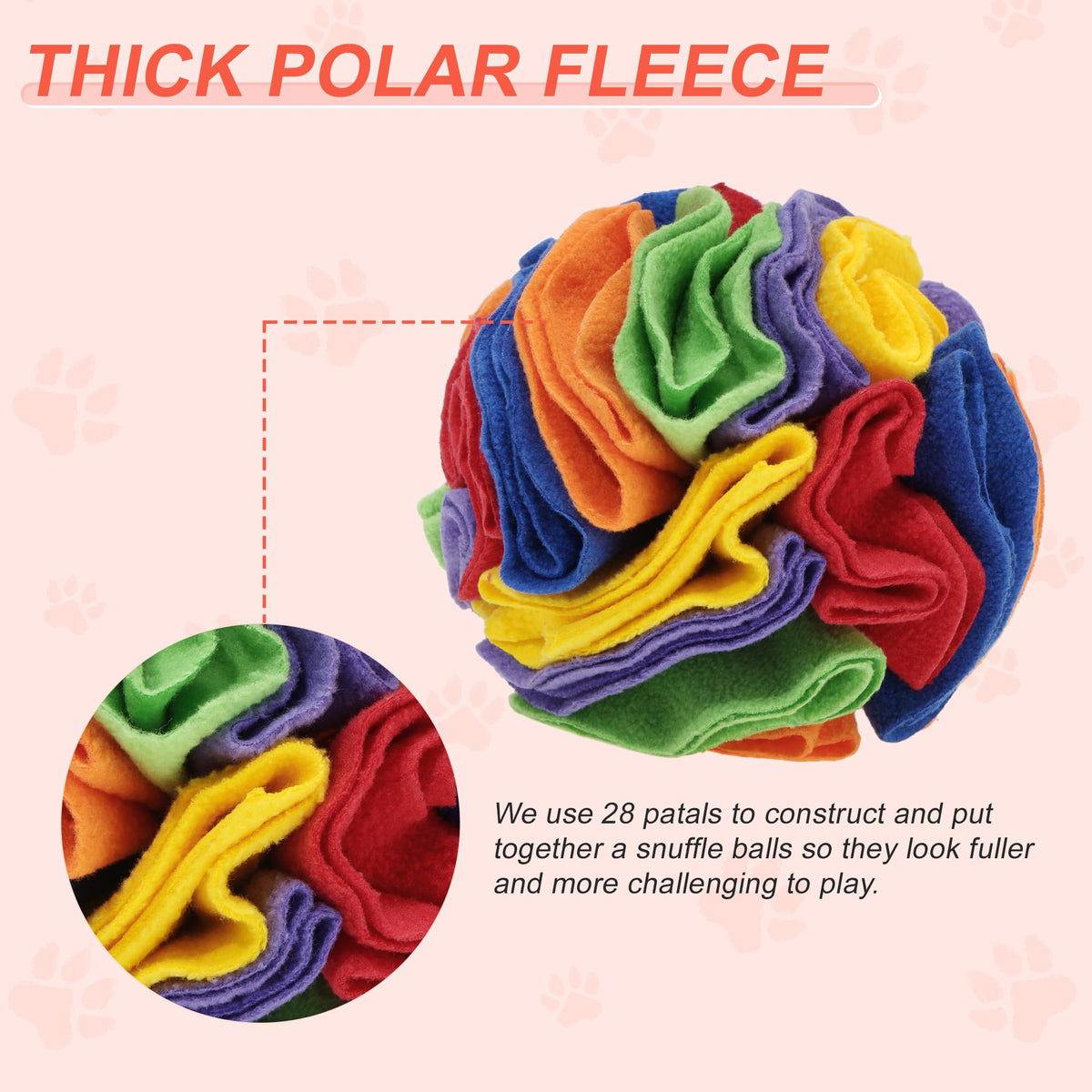 Snuffle Ball for Dogs (Rainbow / Small)