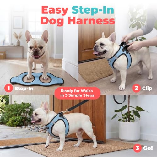 Voyager Step in Air Dog Vest Harness (Baby Blue/Black Trim / XL (Chest: 20.5 - 23"))
