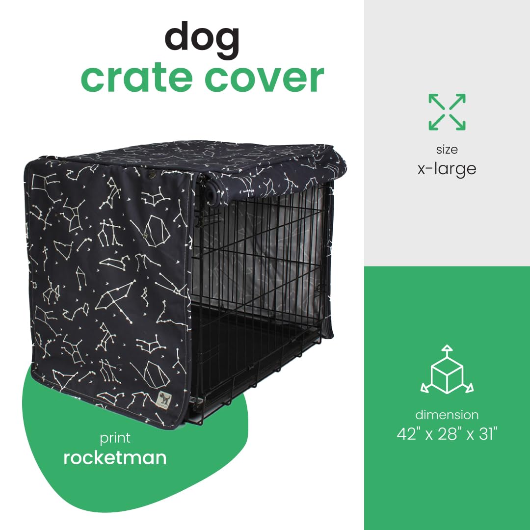 Deep Blue Dog Crate Cover (Rocketman / 42.0"L x 28.0"W x 31.0"H)