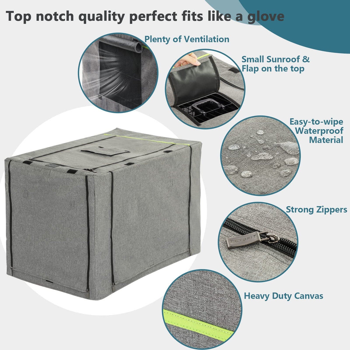 36 Inch Wire Dog Crate Cover (36.5"L x 23.5"W x 25.0"H)