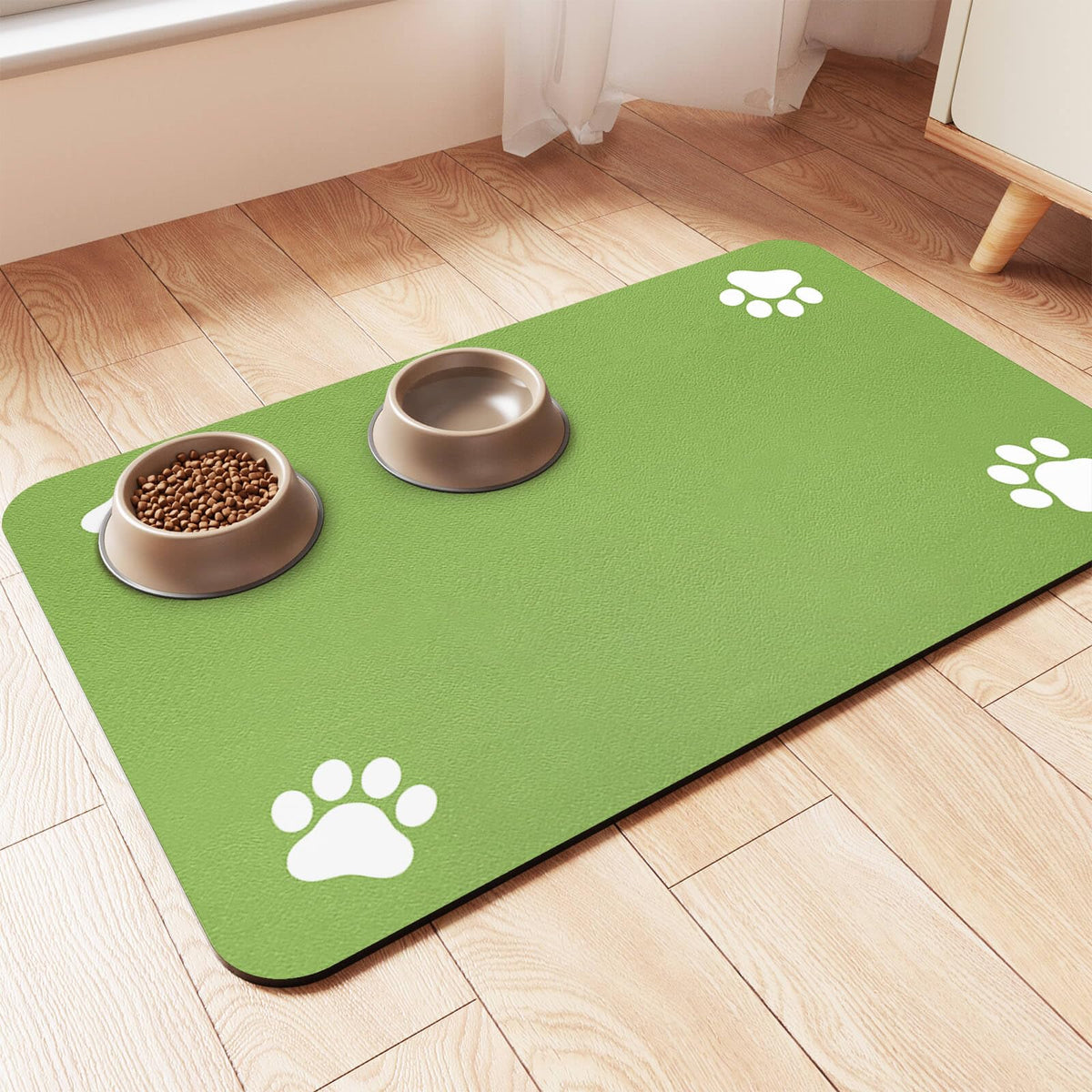 Pet Feeding Mat (Lime Green / 24"L x 16"W)