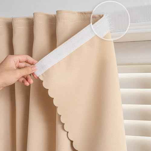 Adhesive Curtain (35"W x 71"L (Pack of 2) / Navy Blue)